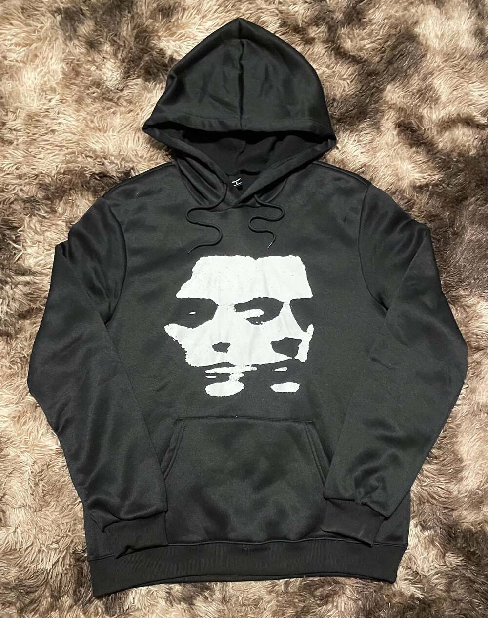 Manfinity Graphic Double Face Print Black Hoodie